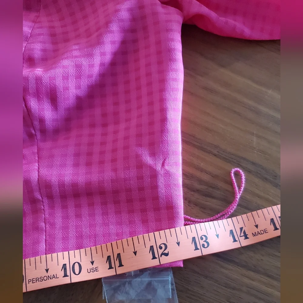 NBD Francis Crop long sleeved Corset top blouse in Fuchsia size XS **w/o sash**