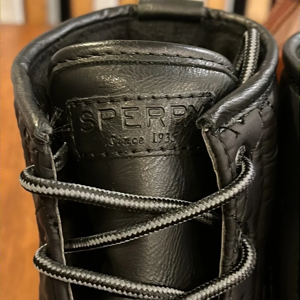 Sperry Saltwater Duck Nylon Boots black new Mens Size 9.5
