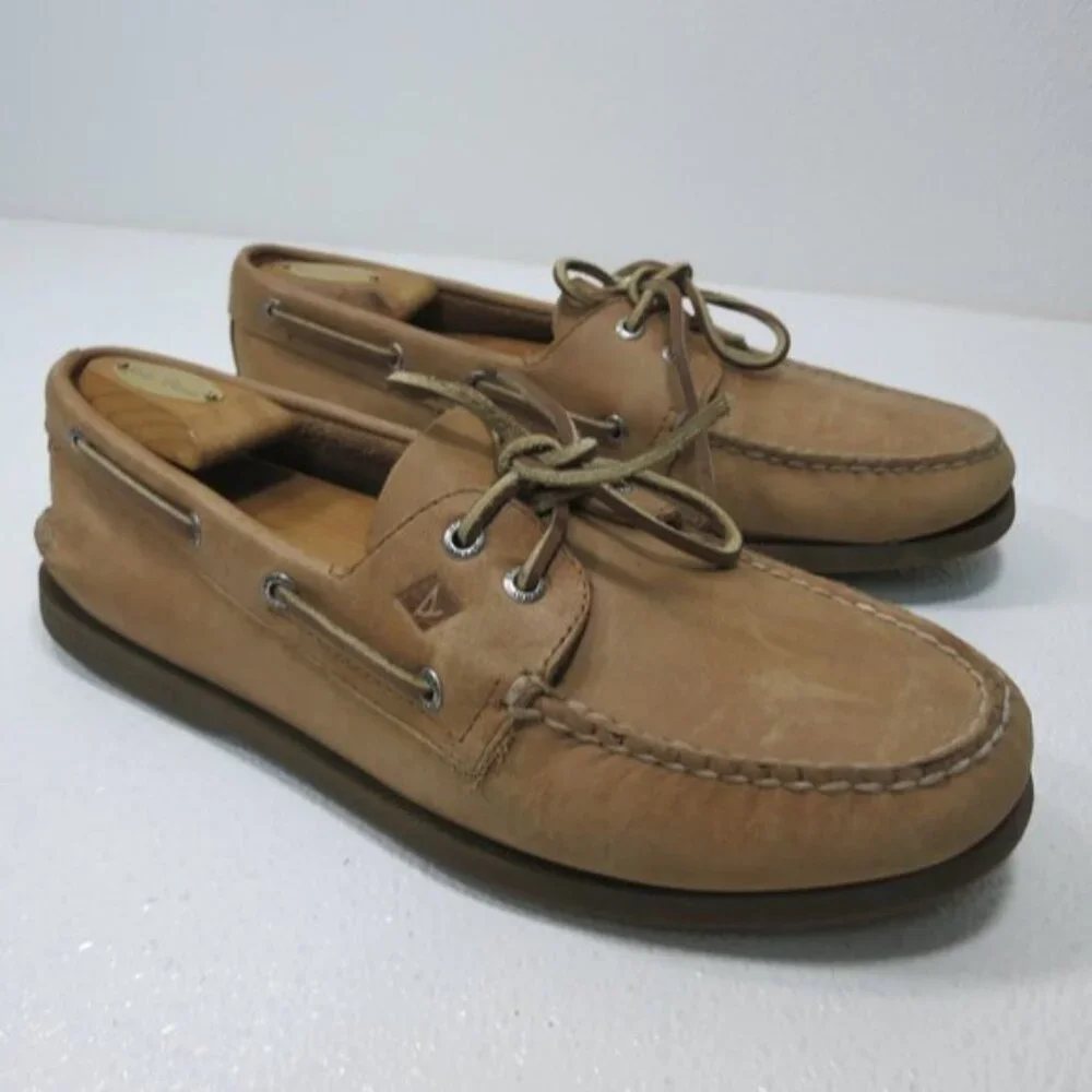 Sperry Oil Tanned Leather Deck Shoes Men's Casual Footwear Top-Sider Sz 10.5 M