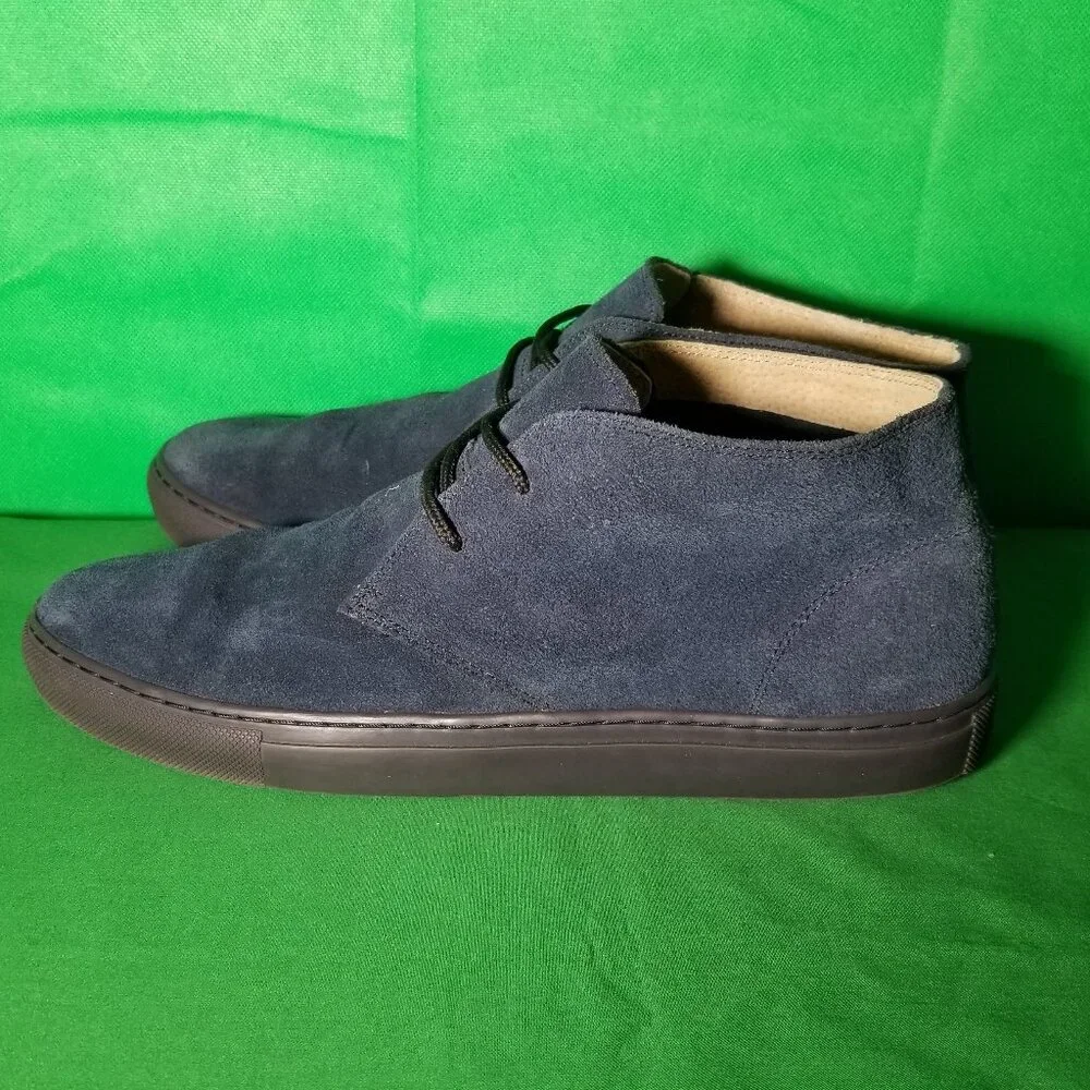 Banana Republic Blue Suede Chukka Desert Ankle Boots Ortholite Men Size 9 Soft