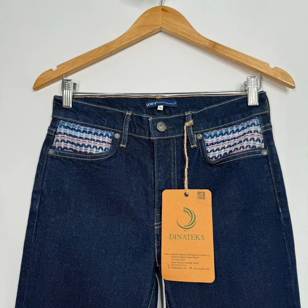 Levi's Made & Crafted Stem Flare Jeans Blue Anthro Mid Rise Boho Casual Size 27