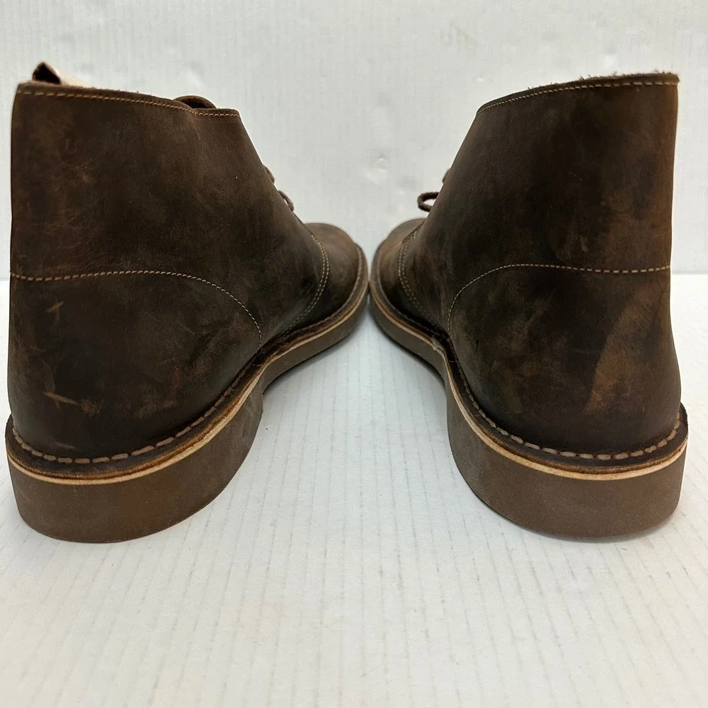 Clarks Desert Boots Mens 13 Bushacre 2 Ankle Brown Leather Lace Up Chukka Shoes