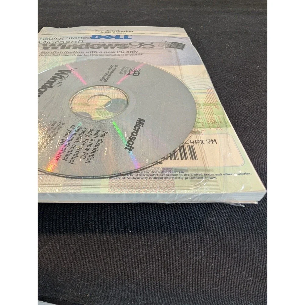 Microsoft Windows 98 OEM (Dell Edition) – Factory Sealed – Manual & CD