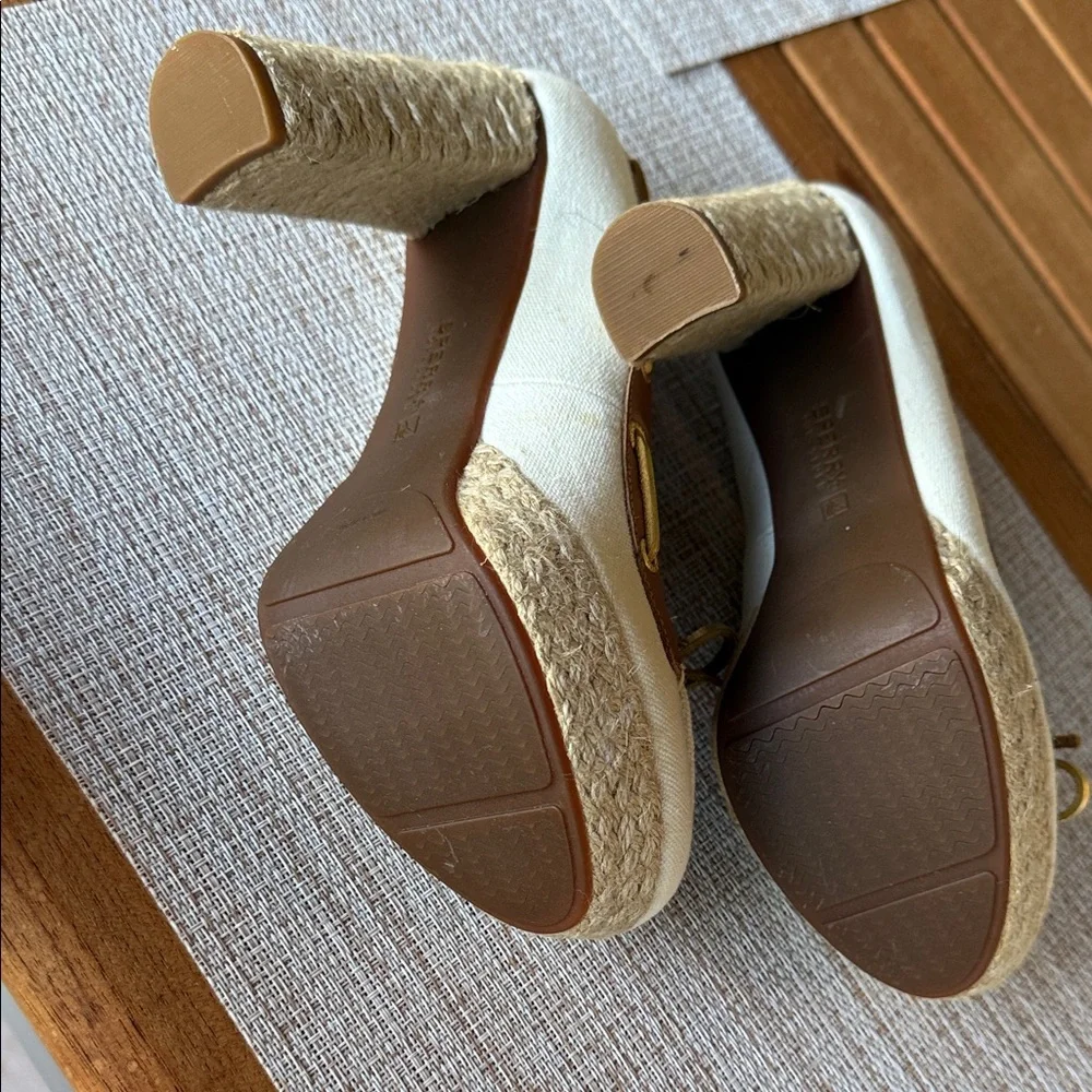 Milly for Sperry nautical canvas tan