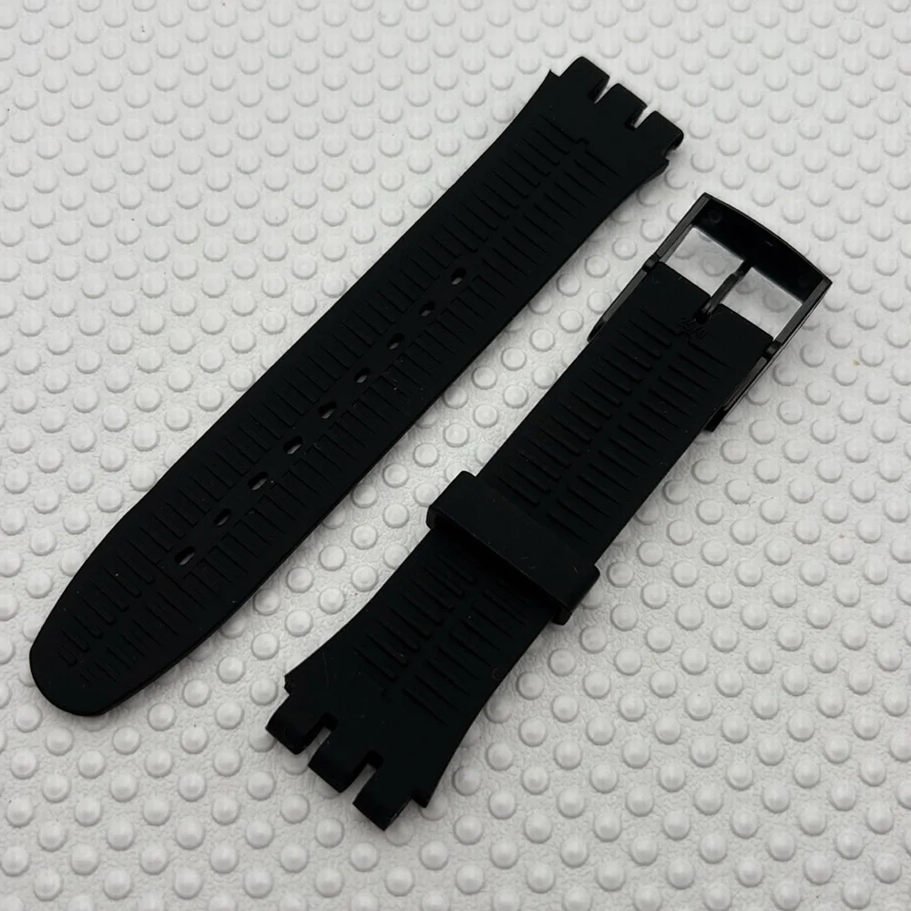 Black Watch Band (Strap Only) - fits Swatch New Gent model