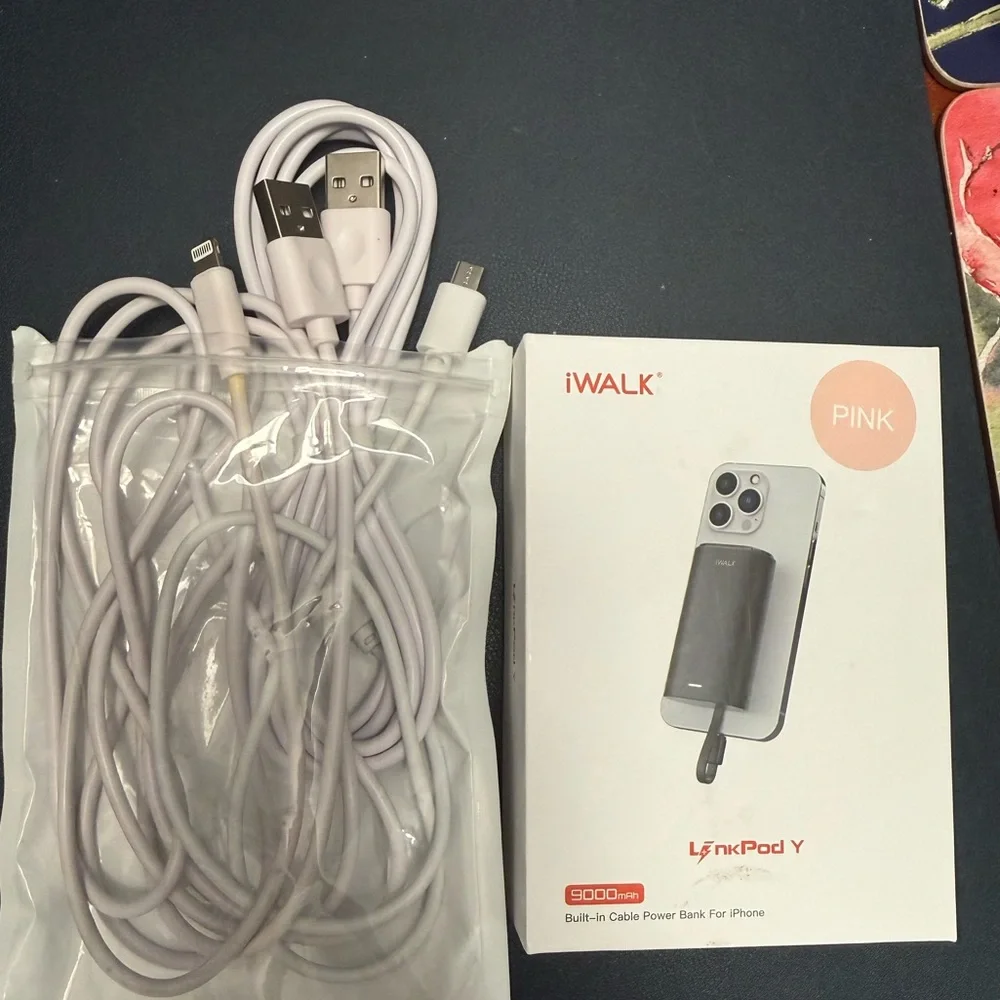 Pink LyncPad Y Power Bank for iPhone