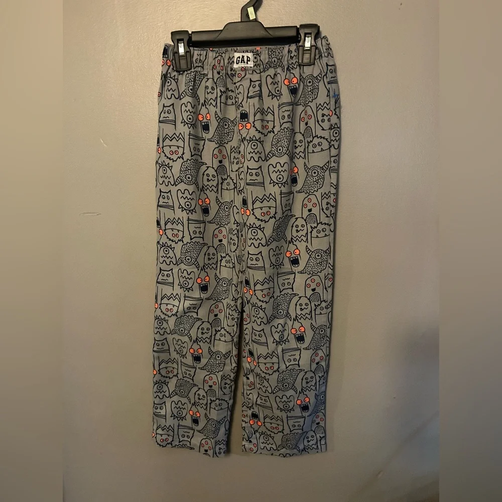 Gap Kids Pajama Pants - gray with monster print