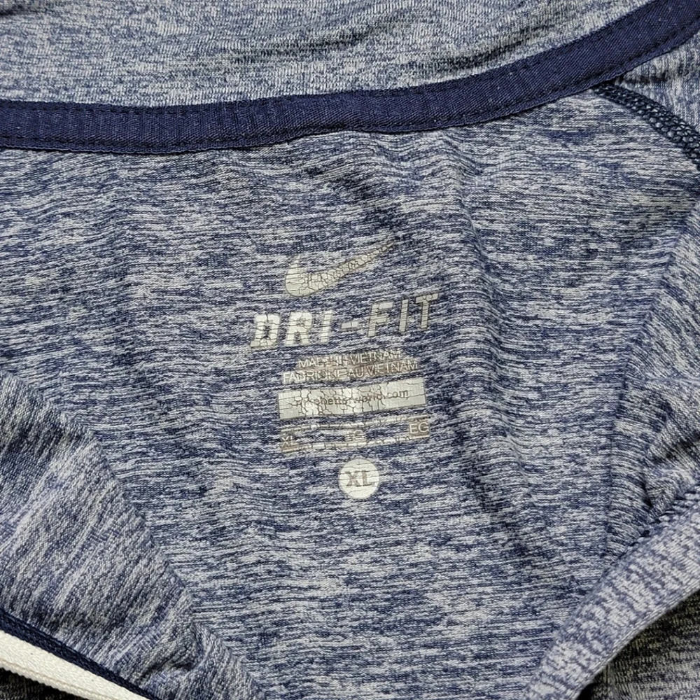 Nike Penn State Heathered Blue Long Sleeve Quarter Zip Pullover
