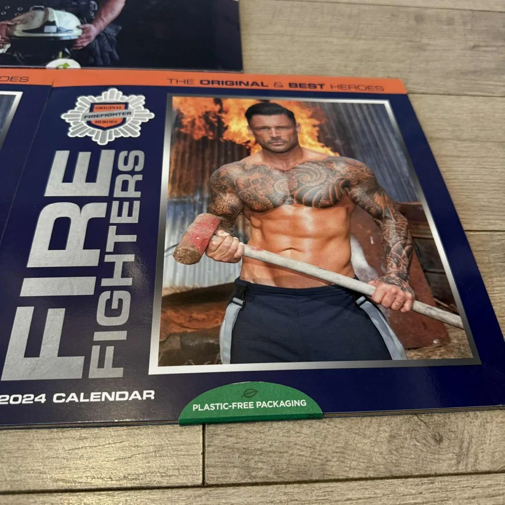 Firefighters 2024 Calendar Blue Orange