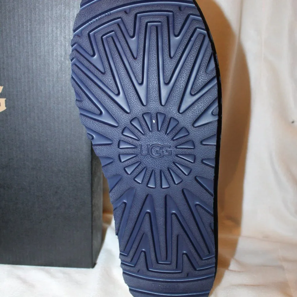 NIB‎ UGG MEN'S NEUMEL SUEDE SHEARLING LINED CHUKKA WINTER BOOTS NAVY BLUE