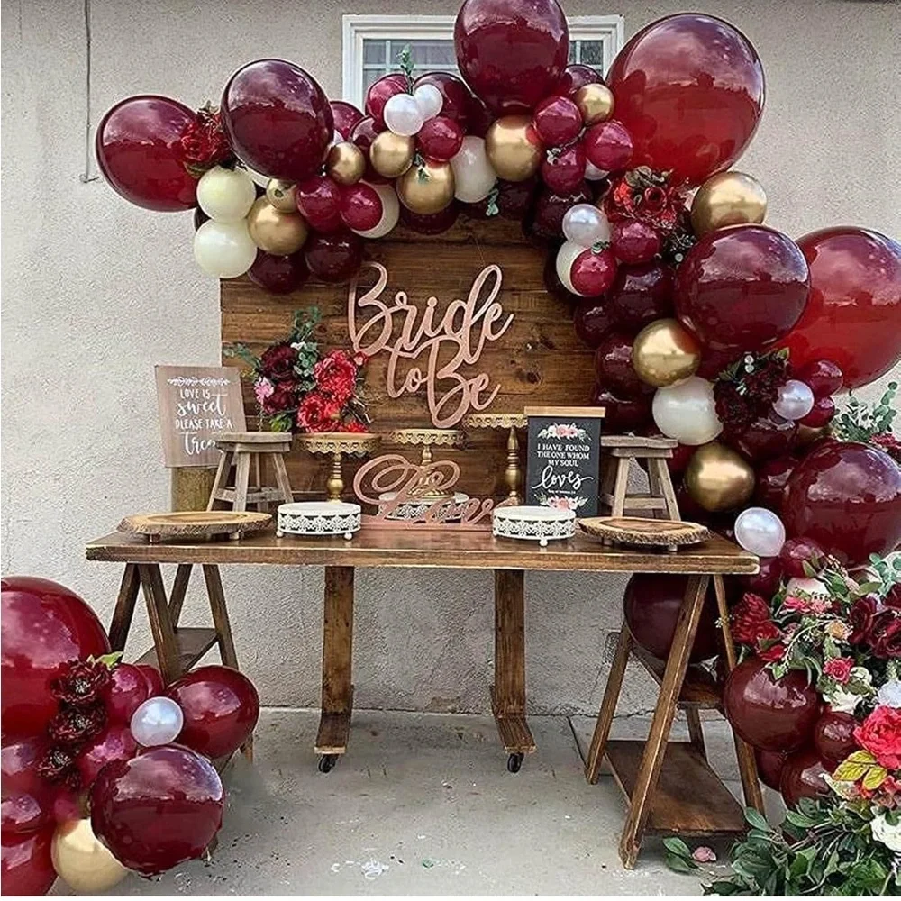 🍒4/$15 7Pc Burgundy 18in” Large Latex Balloons