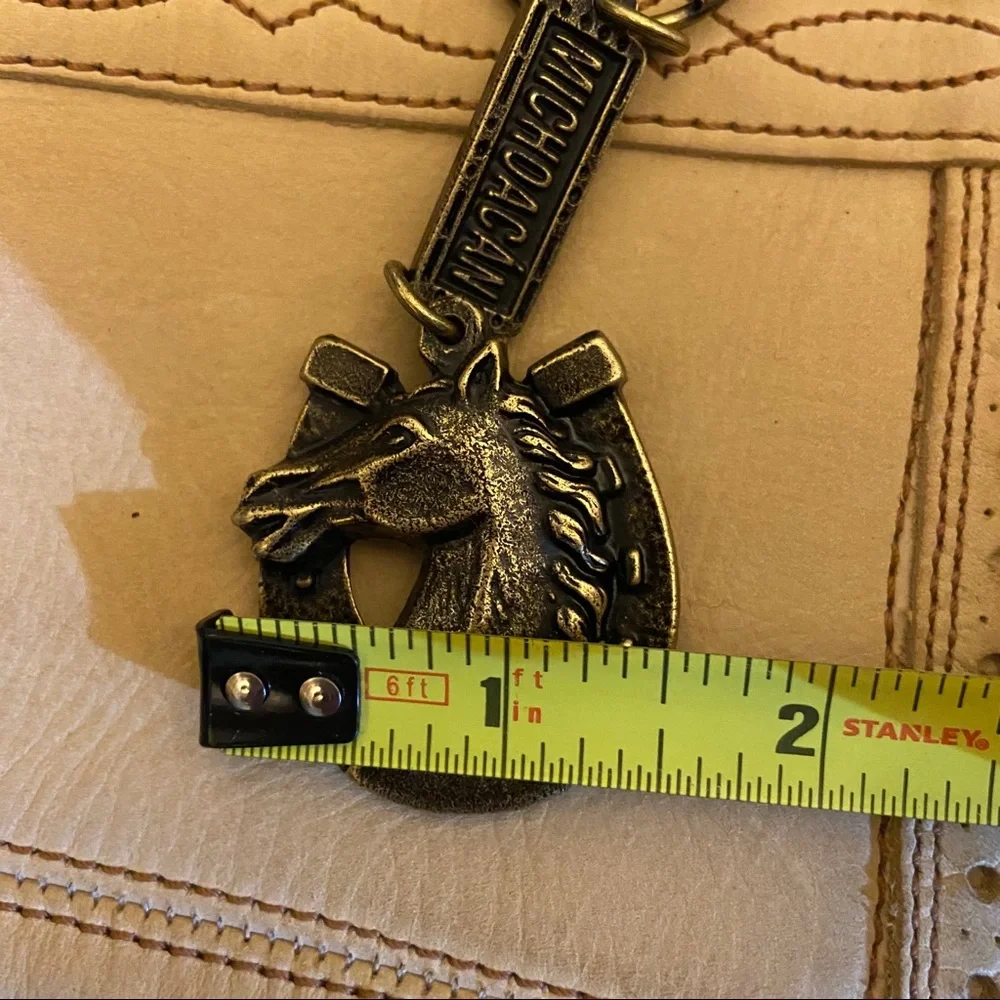 Western Keychain Horseshoe & Horse Metal 3.5” Country Southwestern Key-Holder