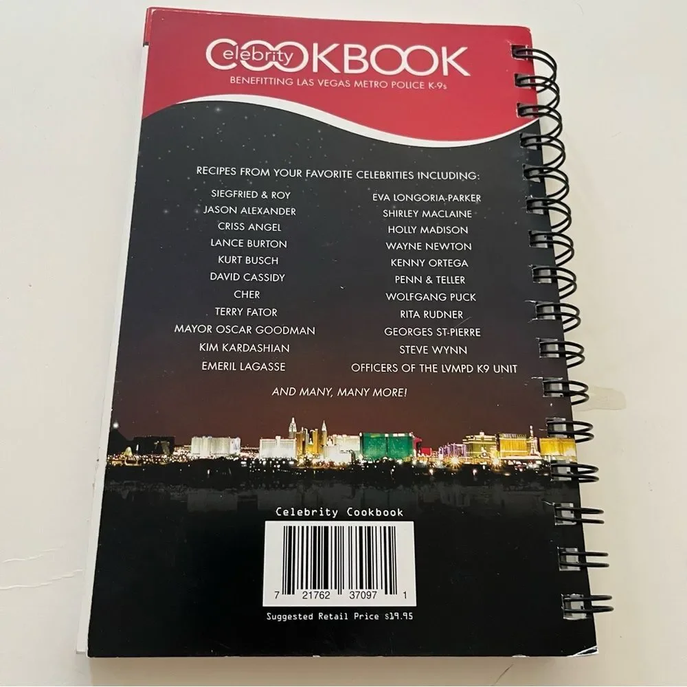 LAS VEGAS Celebrity Cookbook 1 Vintage Hardcover 1 Spiral Paperback COLLECTIBLE