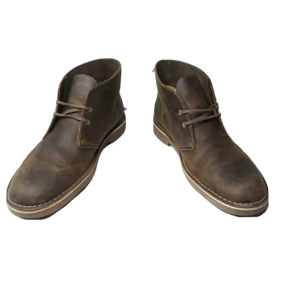 Clarks Bushacre 2 Leather Chukka Boots Men's Size 13 M Dark Brown