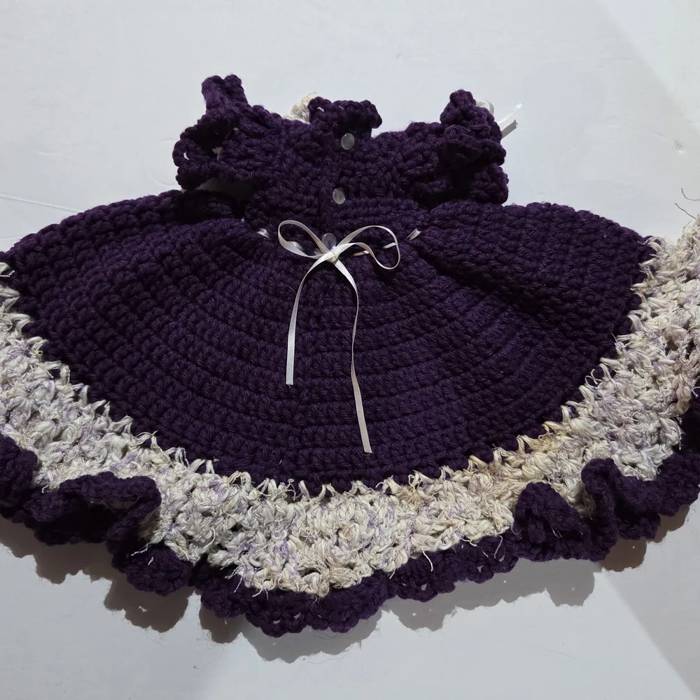 hand crochet purple child