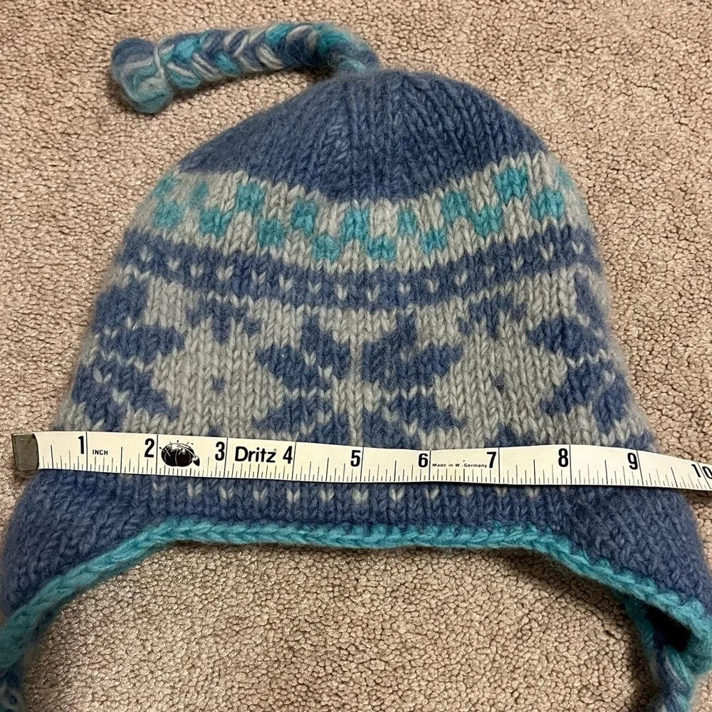 Kids Nordic Blue and Gray Knit Hat