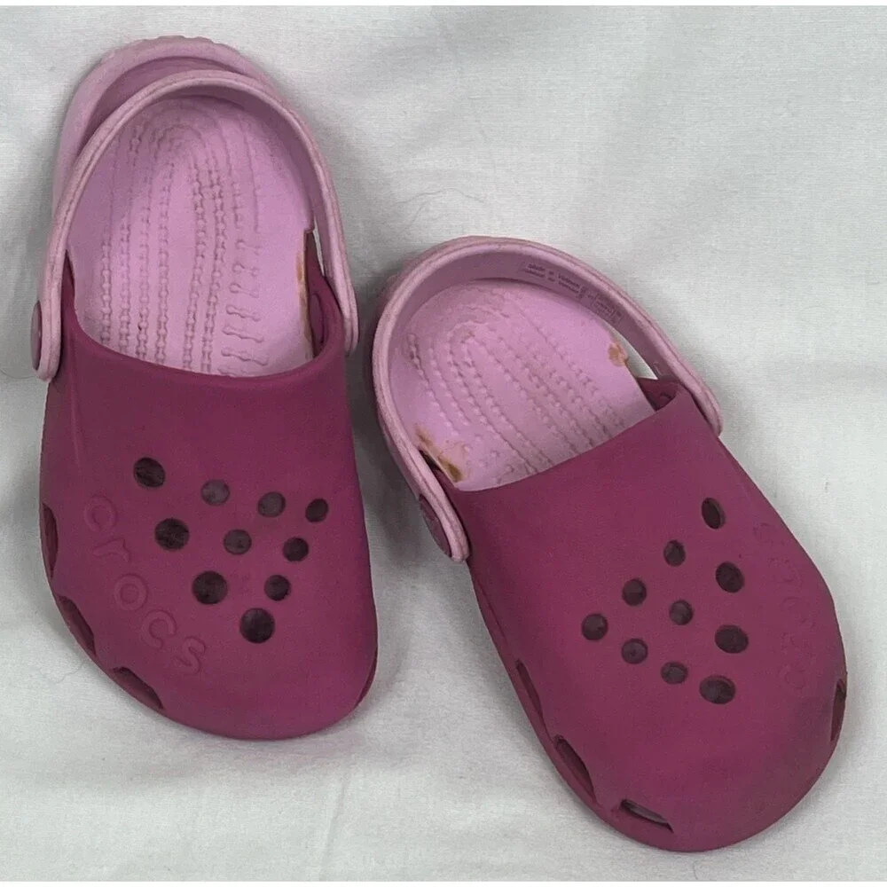 Crocs Girls  Electro Clogs Water Shoe Pink Size C8