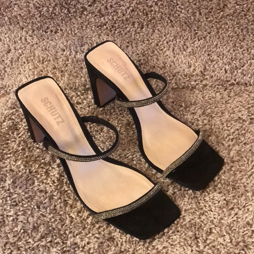 SCHUTZ slim embellishments straps