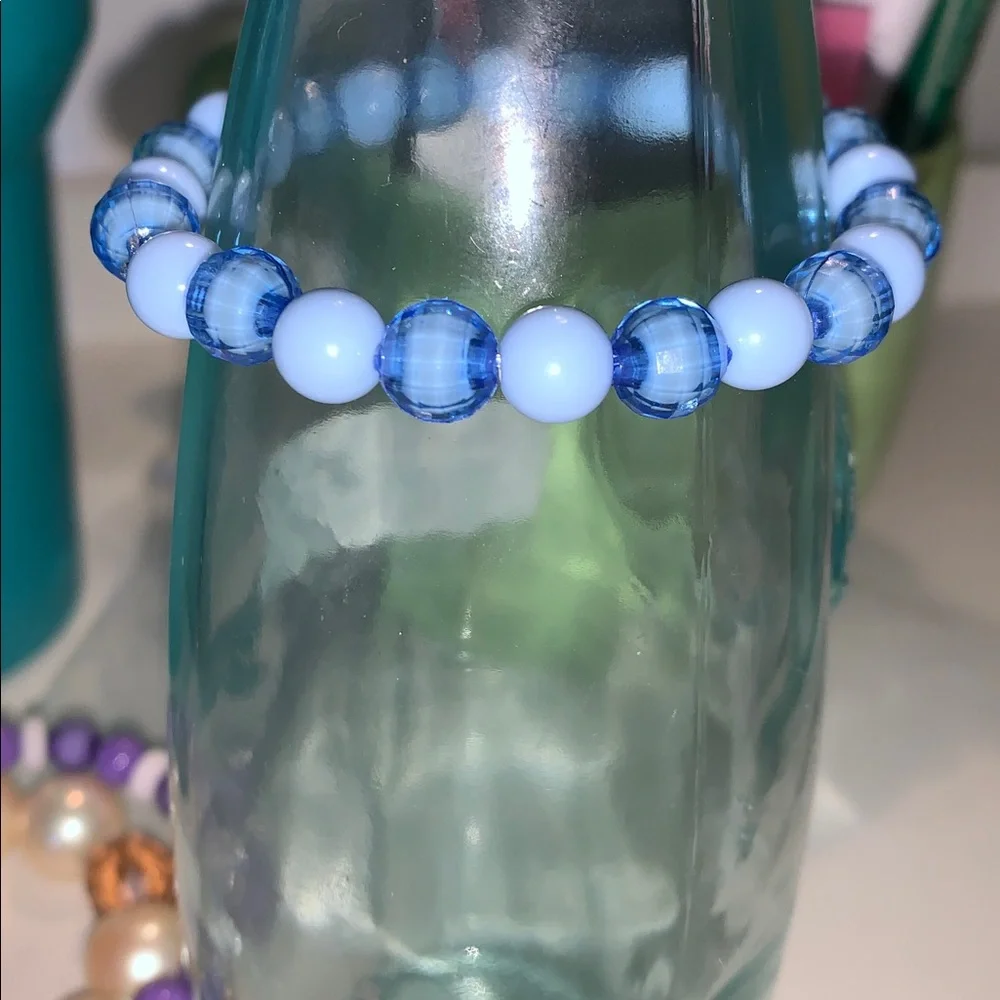beaded bracelet elegant blue