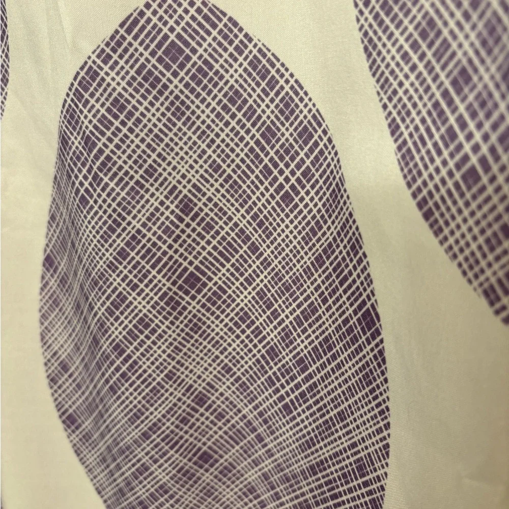 Purple Leaf Pattern White Shower Curtain Home Bathroom Style Decor