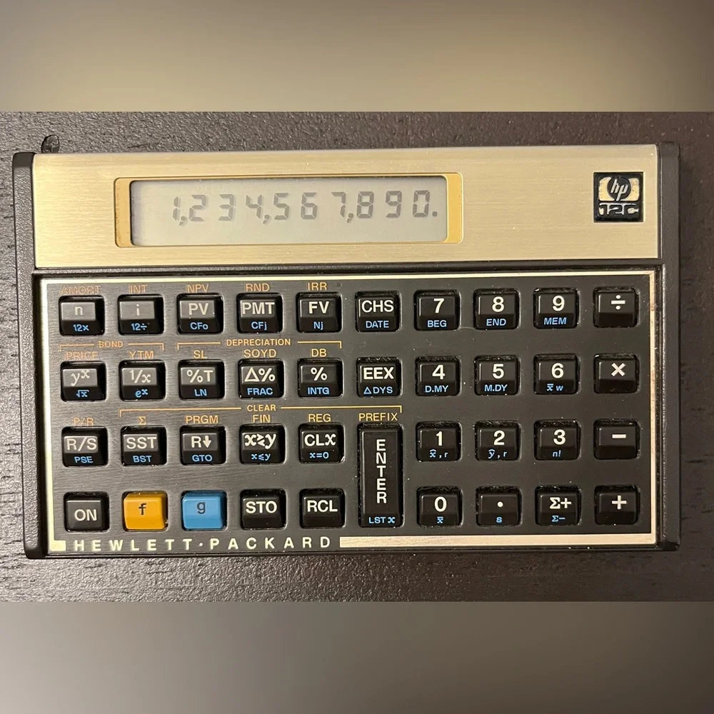 Hewlett Packard HP12C HP 12C Financial Banking Real Estate Calculator with case