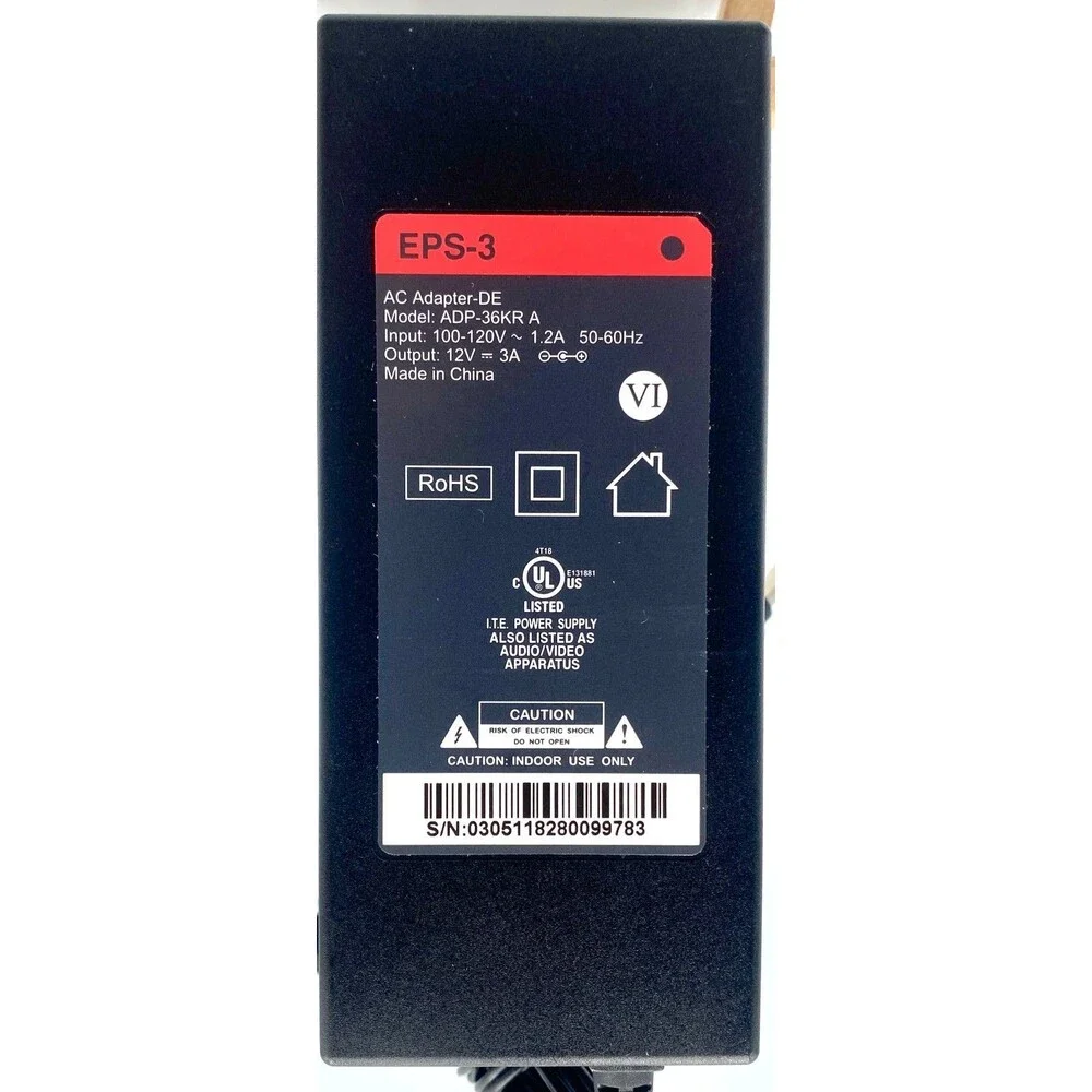 EPS-3 AC Power Adapter Xfinity Delta Electronics ADP-36KR A / 100-120V to 12V
