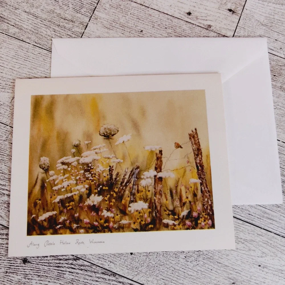 Vtg 1979 Autumn Floral Greeting Card Blank Sister M Presa Klein Wisconsin Note