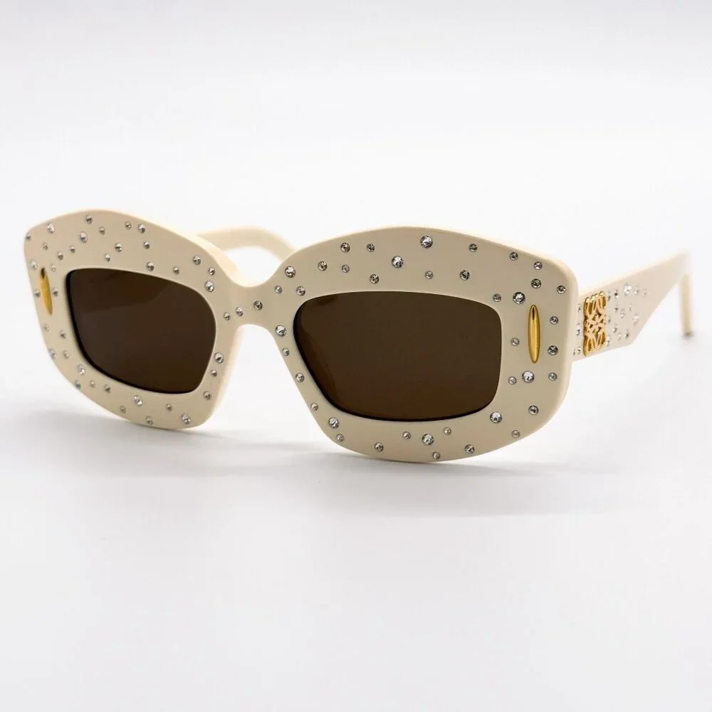 NEW LOEWE SUNGLASSES LW4114IS 25E IVORY WOMEN EYEWEAR