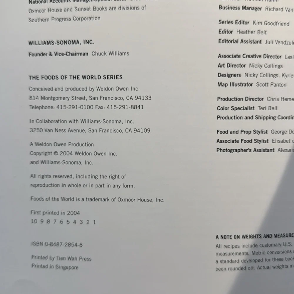Williams Sonoma paris 191pg cookbook