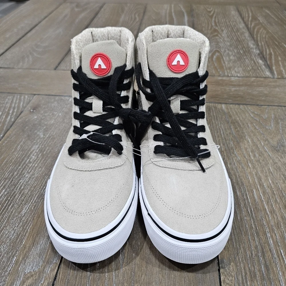 Airwalk Varial Beige Black Animal Print Denim High Top Shoes WOMENS SZ 8