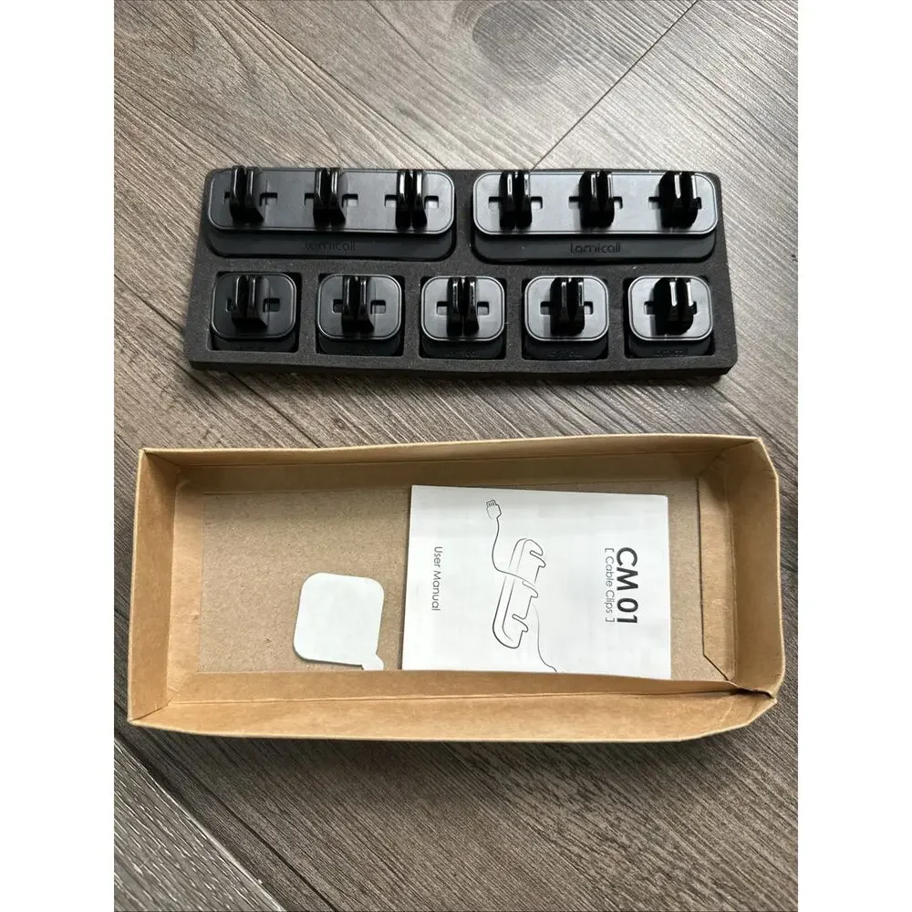 Lamicall 5+2 Packs Cable Spring Holder Clips, Cord Organizer for Desk