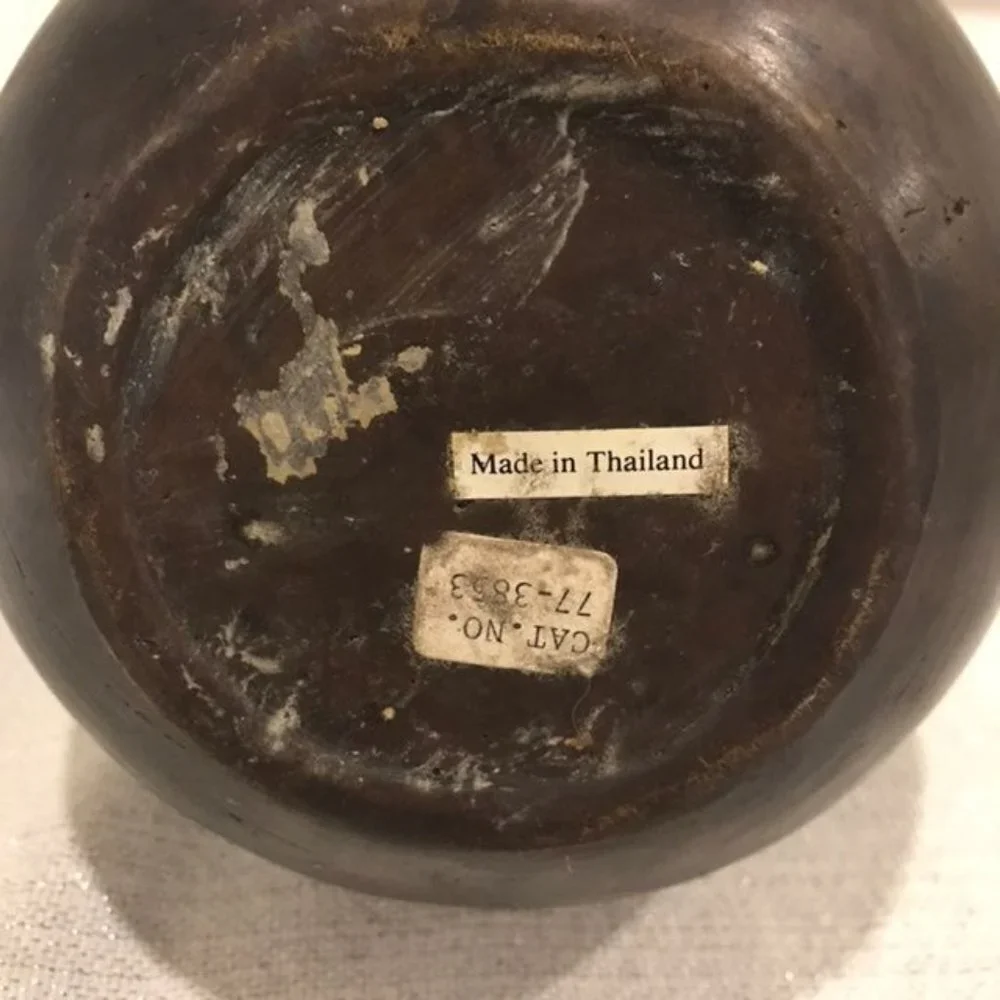 Thailand Bronze Gold Vase 8