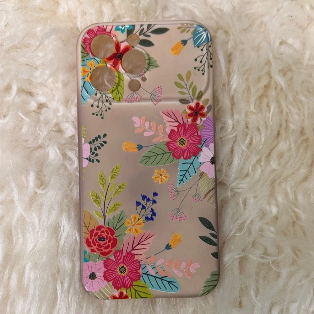 iPhone 15 Pro Max Floral Pattern Phone Case - Multicolor