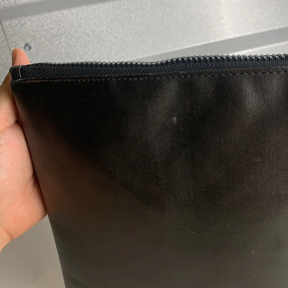 Philipp Plein Clutch Bag Men’s L Rare Vintage Jaguar Print Black Leather Logo‎