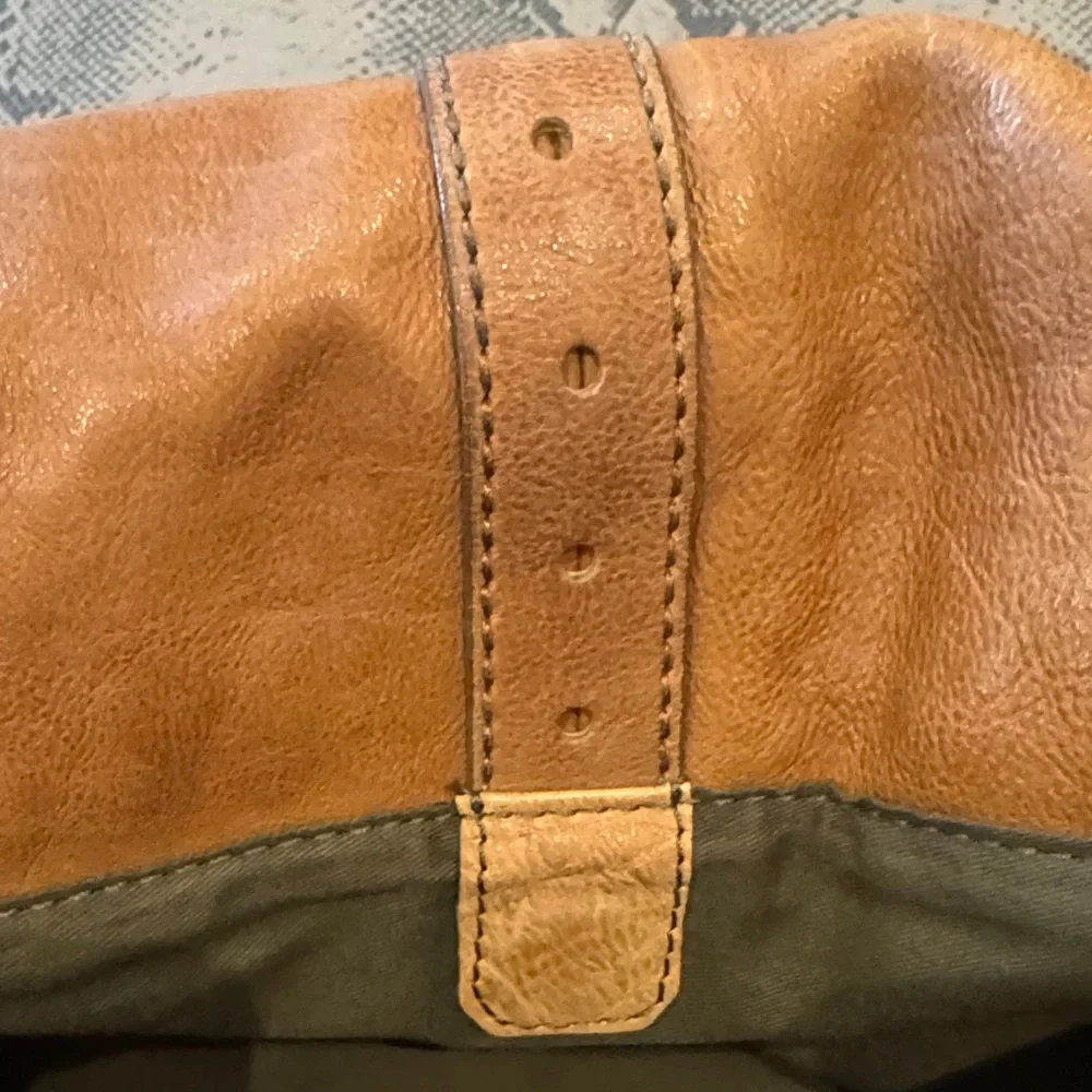 Fossil Brown Leather Messenger Bag