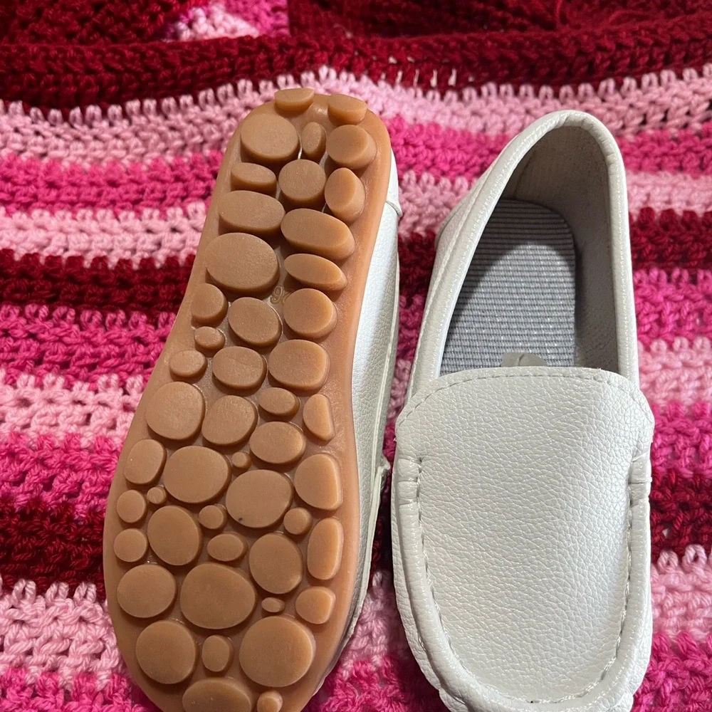 Kids White Loafers