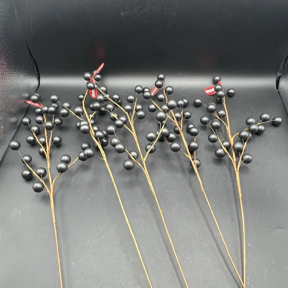 5 Black Berry Picks Artificial Floral Stem Blackberries Deco Floral NEW Matte