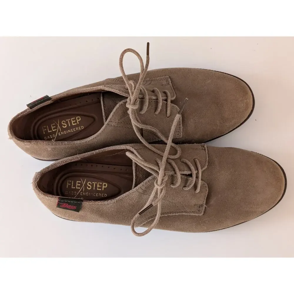 ​G.H. Bass & Co. Emmie Suede Oxfords Tan Academia Business Casual Women’s 7