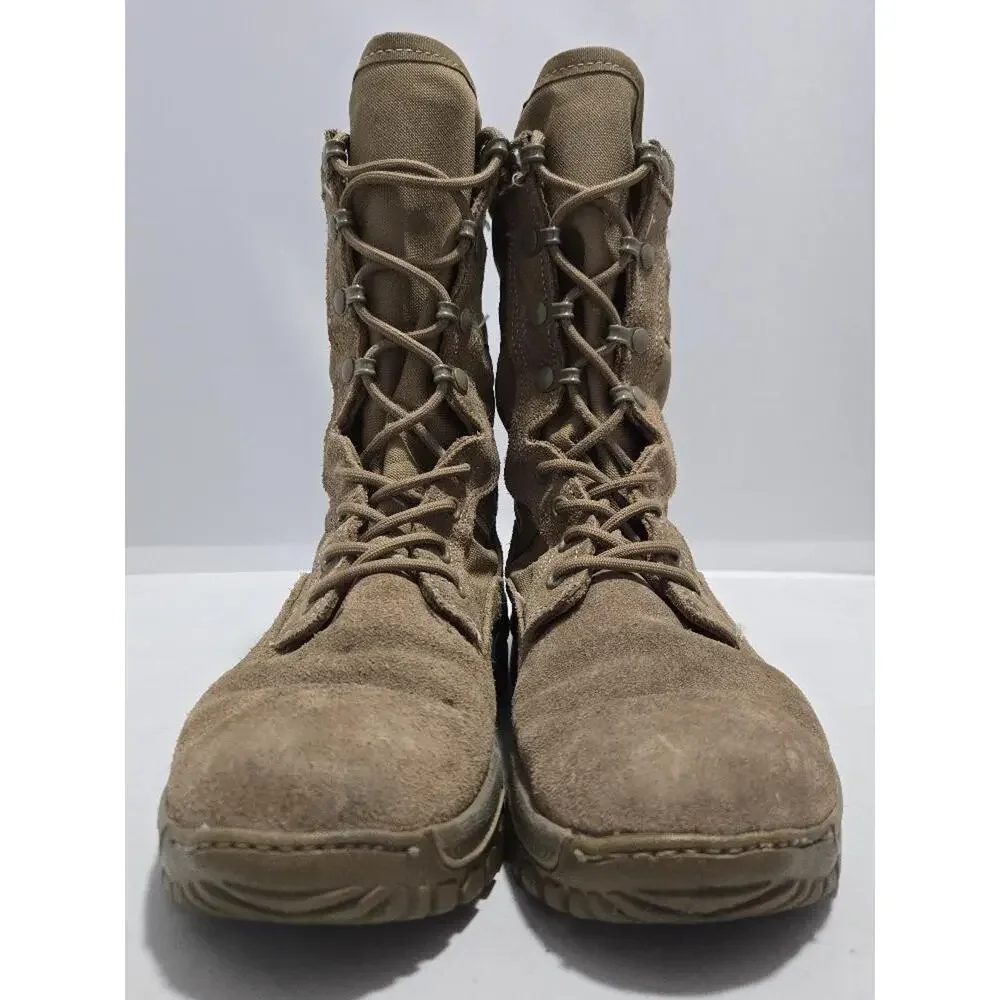 Belleville Men's 7.5R Brown Leather Military Boots USGI Steel Toe Combat #Q6q