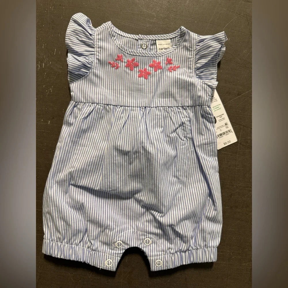 Carter's Pink and Brown Diaper‎ Cover Matching Sets outfits rompers newborn