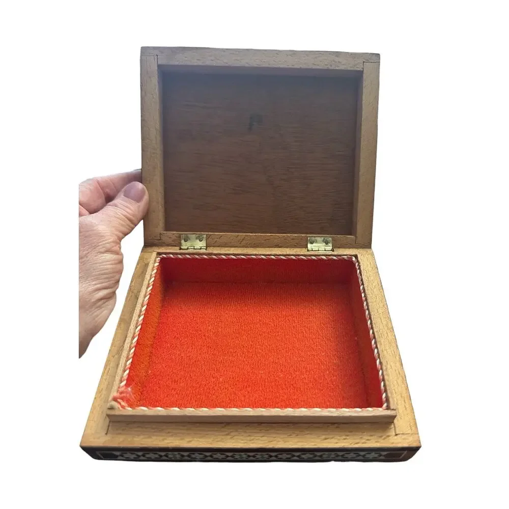 Vintage Persian Intricately Made Marquetry Trinket Box