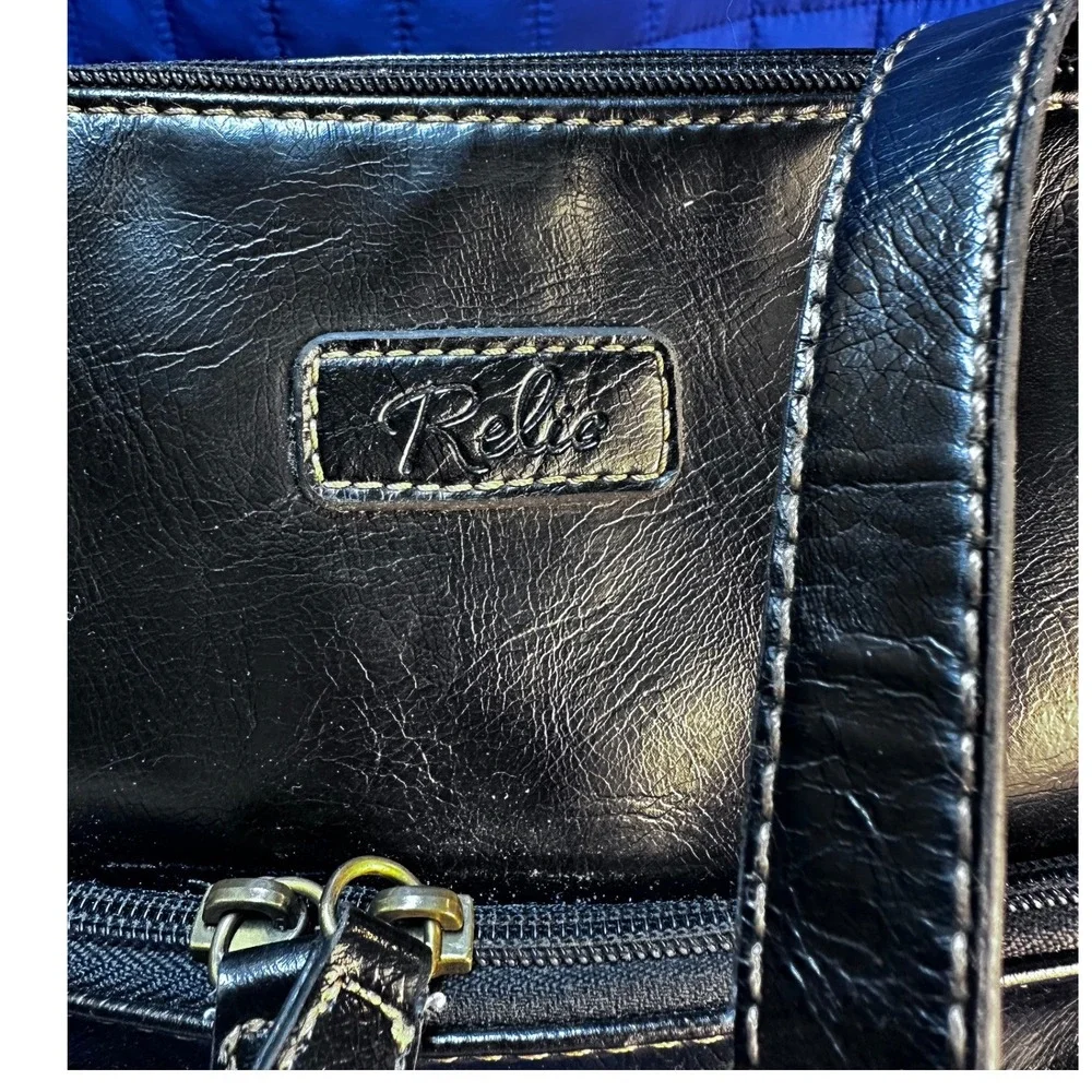 Relic black faux