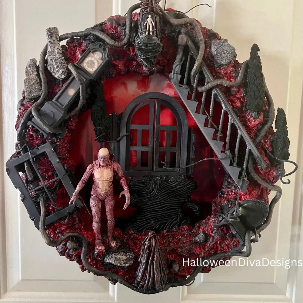 Halloween Diva Designs Stranger Things Horror Wreath
