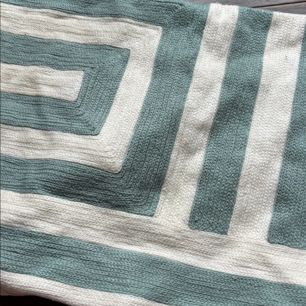 West Elm white teal