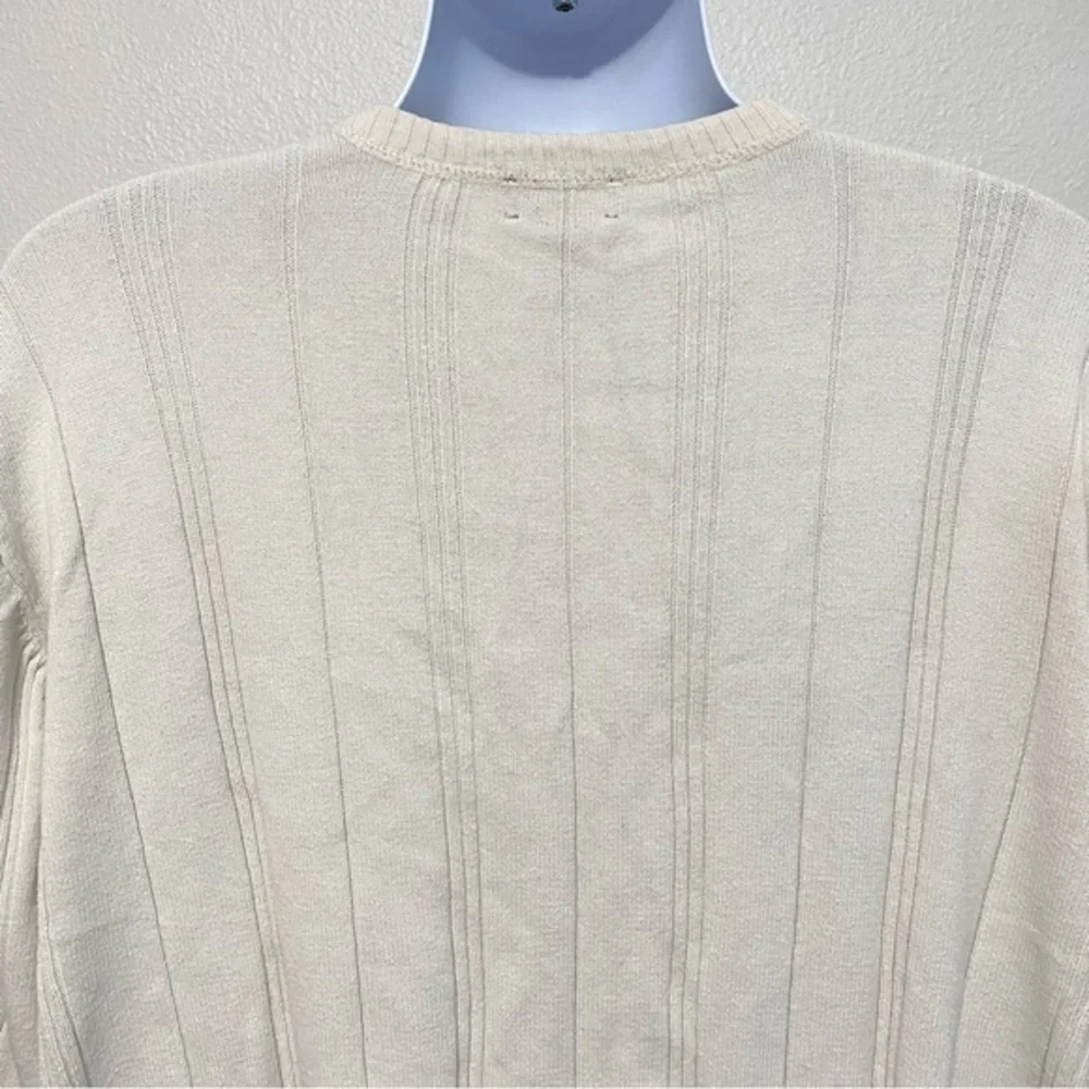 Men's Heavyweight Cream Cotton Sweater XL Preppy Academia Tennis‎ Prep Capsule