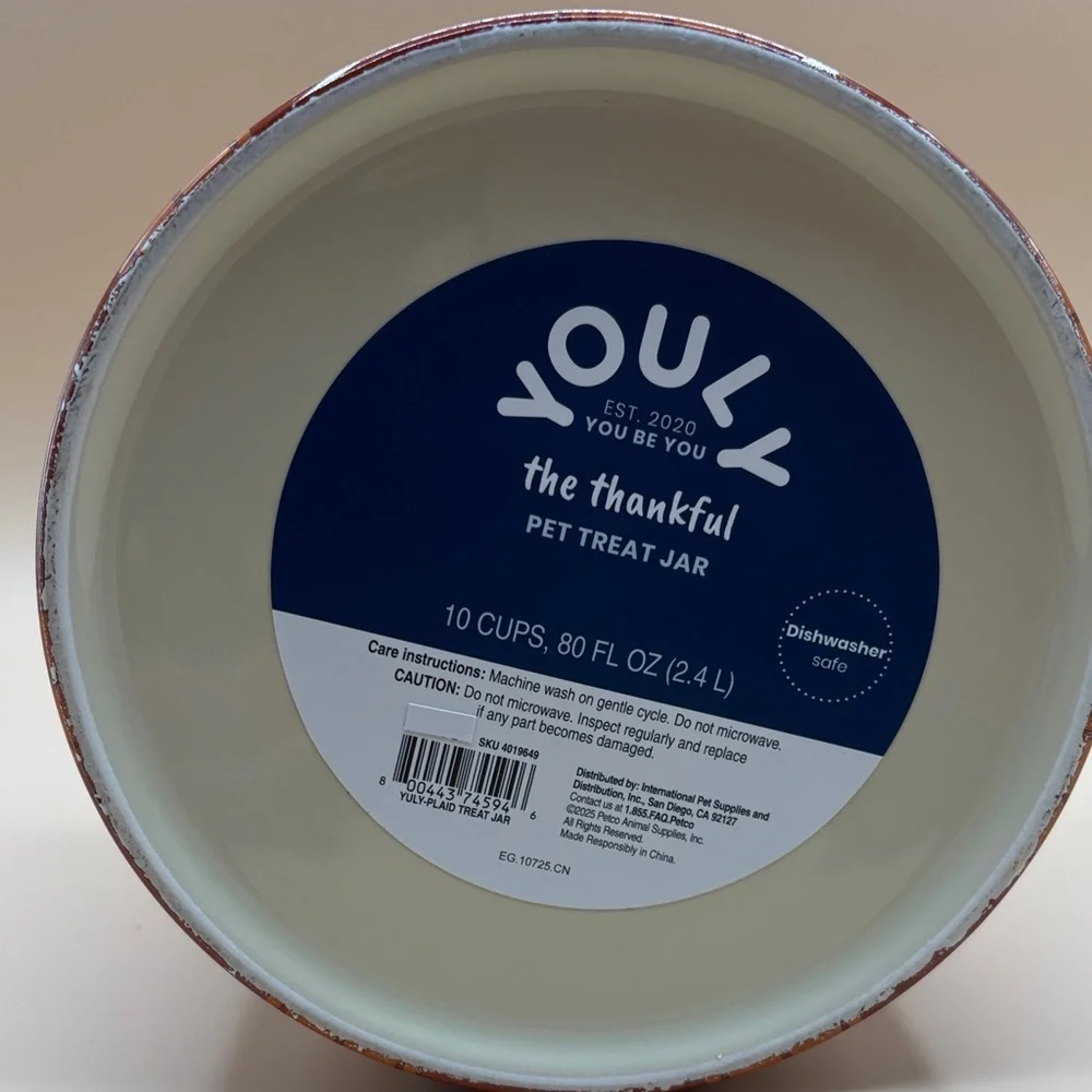 Youly plaid canister