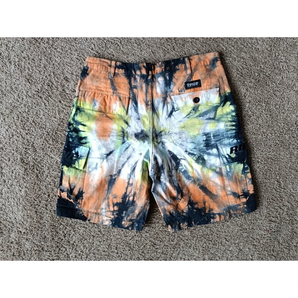 Ripndip Cargo Shorts Men's 34 Tie Dye Multicolor