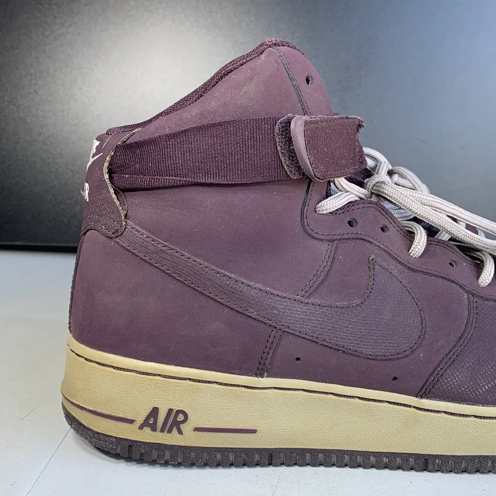 Nike Air Force 1 High ’07 Men’s Size 12 Port‎ Wine Suede Basketball Sneakers