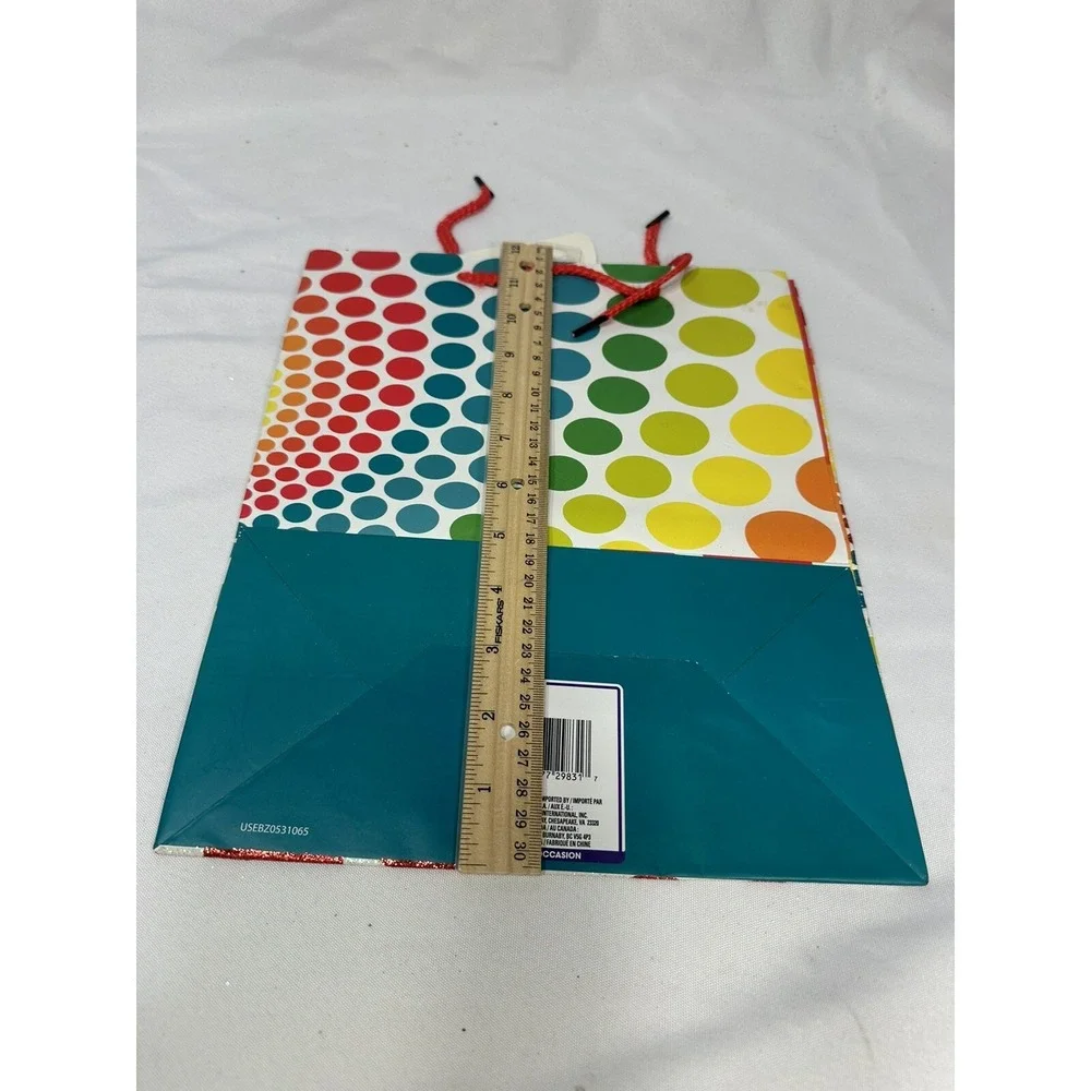 VOILA gift bag party bag BIRTHDAY approximately  5 X 10 inch 12 inches tall