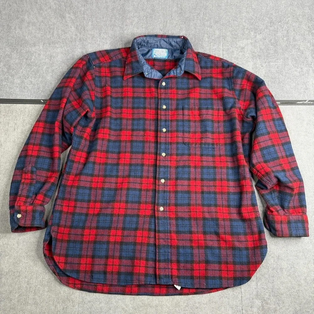 Vintage Pendleton Board Shirt Mens XL Wool Flannel Plaid USA